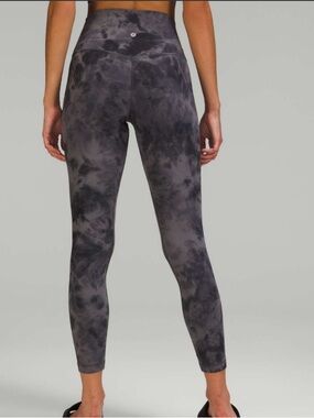 Lululemon Align High-Rise Pant 25" Diamond Dye Pitch Grey Graphite Grey Size 10